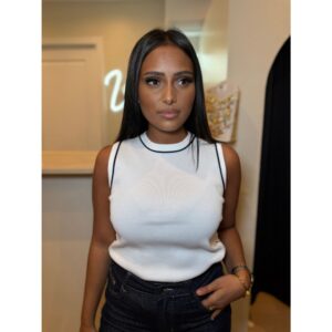 Debardeur maille fine blanc