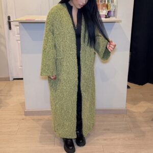 Veste longue pistache