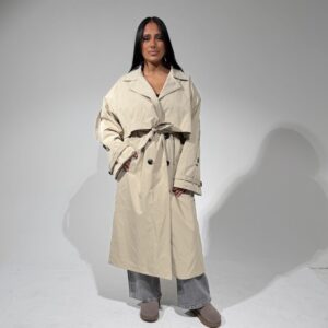Trench long beige oversize
