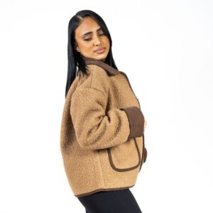 Veste moumoute beige