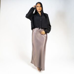 Jupe satinée ivoire