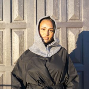 Cagoule grise à zip