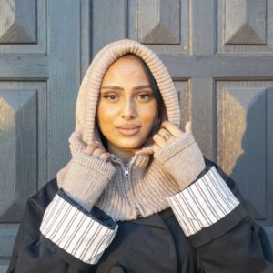 Cagoule Taupe à zip