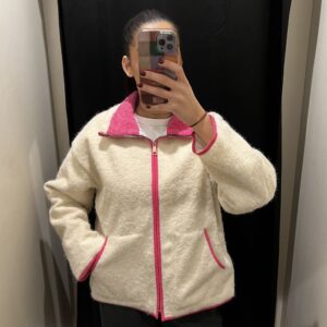 Veste inspi z blanc rose