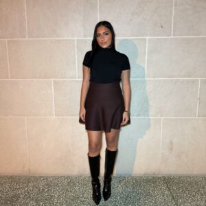 JUPE PAPILLON MARRON