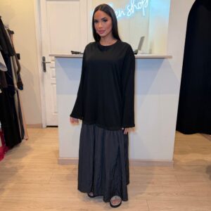 ROBE LENA NOIR MANCHE