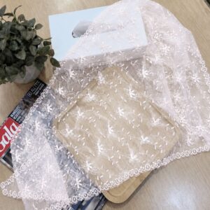 FOULARD DENTELLE ROSE