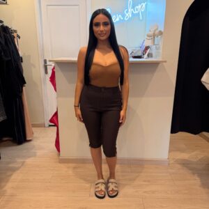 PANTALON CAPRI MARRON