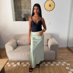 JUPE SATINÉE VERTE