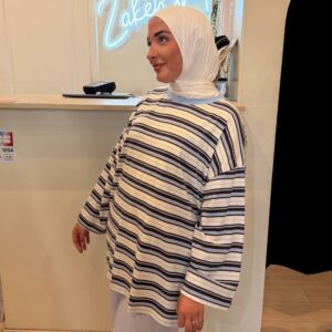 TOP RAYÉ BLEU CHOCO